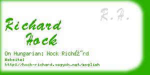 richard hock business card